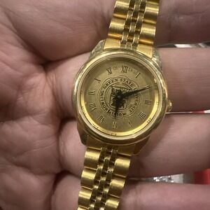 CSI Women Watch 26mm Swiss Bowling Green State University Gold New Battery Fit 7